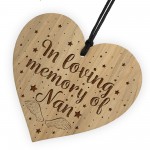 In Memory Of Nan Memorial Sign Engraved Heart Memorial Sign