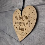 In Memory Of Nan Memorial Sign Engraved Heart Memorial Sign