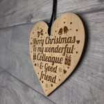 Christmas Gift For Colleague Best Friend Engraved Heart Friend