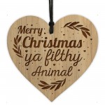 Funny Christmas Gift For Him Her Engraved Heart Christmas Tree