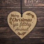 Funny Christmas Gift For Him Her Engraved Heart Christmas Tree