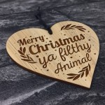 Funny Christmas Gift For Him Her Engraved Heart Christmas Tree