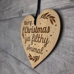 Funny Christmas Gift For Him Her Engraved Heart Christmas Tree