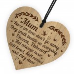 Special Memorial Sign For Mum Engraved Hanging Heart Memorial