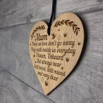 Special Memorial Sign For Mum Engraved Hanging Heart Memorial