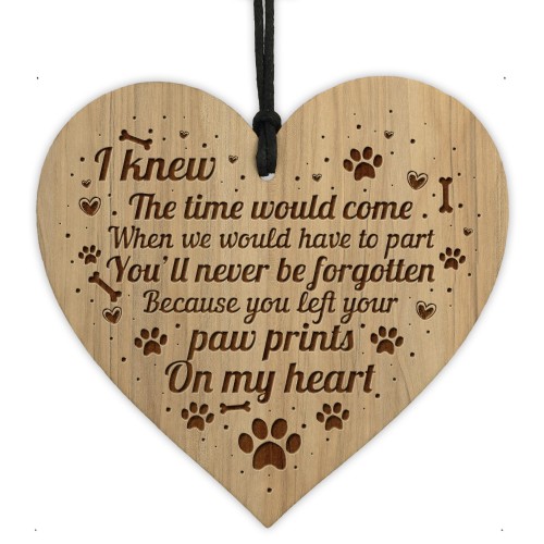 Pet Memorial For Dog Cat Engraved Heart Hanging Memorial Sign