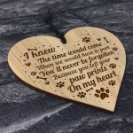 Pet Memorial For Dog Cat Engraved Heart Hanging Memorial Sign