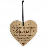 Thank You Gift For Social Worker Engraved Heart Leaving Gift