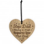 tep Dad Gifts Wood Engraved Heart Step Dad Birthday Christmas