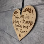 Thank You Gift For Step Mum Wood Engraved Heart Mum Gift