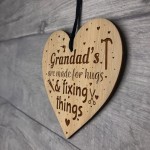 Grandad Gifts Engraved Heart Cute Grandad Birthday Christmas