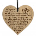 THANK YOU Gift For Best Friend Engraved Heart Friendship Gift