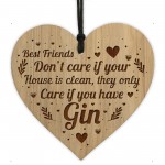 Funny Gin Sign Friendship Plaque Gin Gift Heart Bar Sign