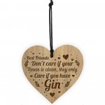 Funny Gin Sign Friendship Plaque Gin Gift Heart Bar Sign