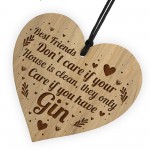 Funny Gin Sign Friendship Plaque Gin Gift Heart Bar Sign