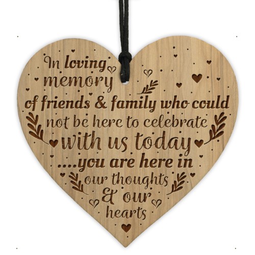 Wooden Memorial Sign Hanging Christmas Tree Decoration Family