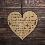 Wooden Memorial Sign Hanging Christmas Tree Decoration Family