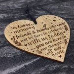 Wooden Memorial Sign Hanging Christmas Tree Decoration Family