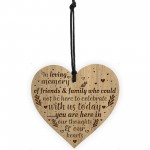 Wooden Memorial Sign Hanging Christmas Tree Decoration Family