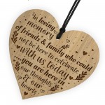 Wooden Memorial Sign Hanging Christmas Tree Decoration Family