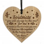 Soulmate Gifts Heart Plaque Engraved Gift For Anniversary