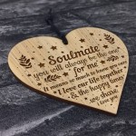 Soulmate Gifts Heart Plaque Engraved Gift For Anniversary