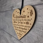 Soulmate Gifts Heart Plaque Engraved Gift For Anniversary