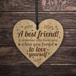 THANK YOU BEST FRIEND Gift Engraved Heart Birthday Christmas