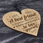 THANK YOU BEST FRIEND Gift Engraved Heart Birthday Christmas