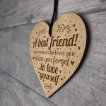 THANK YOU BEST FRIEND Gift Engraved Heart Birthday Christmas