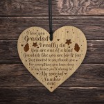 Thank You Grandad Gift LOVE Engraved Heart Grandad Birthday