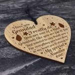 Thank You Grandad Gift LOVE Engraved Heart Grandad Birthday