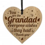 THANK YOU GRANDAD Gift Engraved Heart Grandad Birthday Xmas