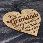 THANK YOU GRANDAD Gift Engraved Heart Grandad Birthday Xmas