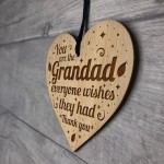 THANK YOU GRANDAD Gift Engraved Heart Grandad Birthday Xmas