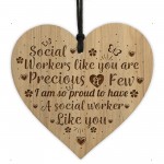 Social Worker Thank You Gifts Engraved Heart Birthday Christmas 