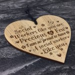 Social Worker Thank You Gifts Engraved Heart Birthday Christmas 