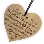 Social Worker Thank You Gifts Engraved Heart Birthday Christmas 