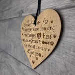 Social Worker Thank You Gifts Engraved Heart Birthday Christmas 