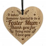 Special Foster Mum Gift For Birthday Christmas Engraved Heart