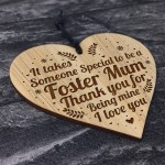 Special Foster Mum Gift For Birthday Christmas Engraved Heart