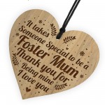 Special Foster Mum Gift For Birthday Christmas Engraved Heart