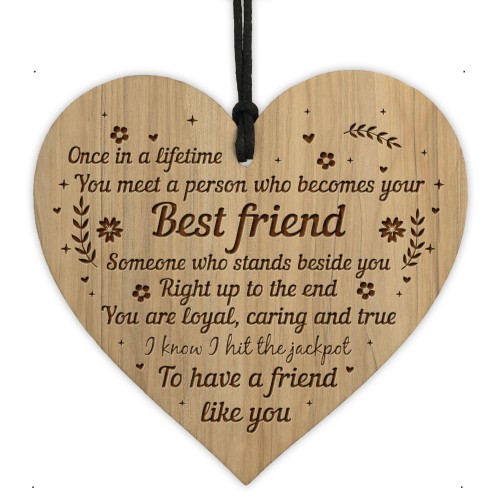 THANK YOU Gift For Him Her Best Friend Gift Engraved Heart