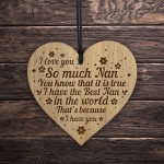 Best Nan Gift For Birthday Christmas Engraved Heart Grandparent