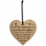 Wood Christmas Memorial Bauble Hanging Tree Decoration Family