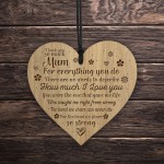  THANK YOU Mum Gift For Birthday Christmas Engraved Heart