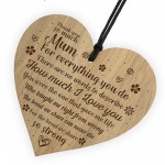  THANK YOU Mum Gift For Birthday Christmas Engraved Heart