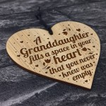 Gift For Granddaughter Engraved Heart Granddaughter Birthday