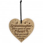 Gift For Granddaughter Engraved Heart Granddaughter Birthday