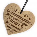 Gift For Granddaughter Engraved Heart Granddaughter Birthday